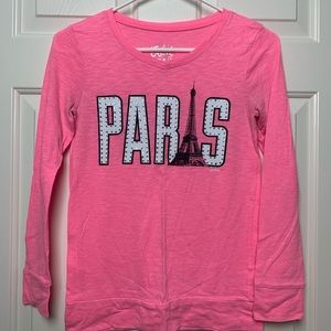 justice paris pink long sleeve shirt